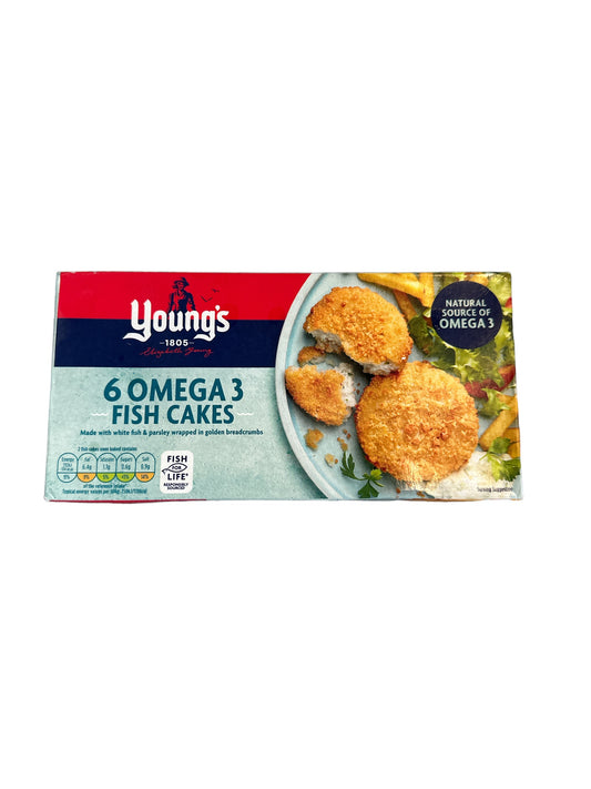 Young’s 6 Omega 3 fish cakes 300g