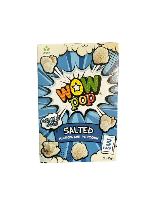 Wow Salted Microwave Popcorn 3pk