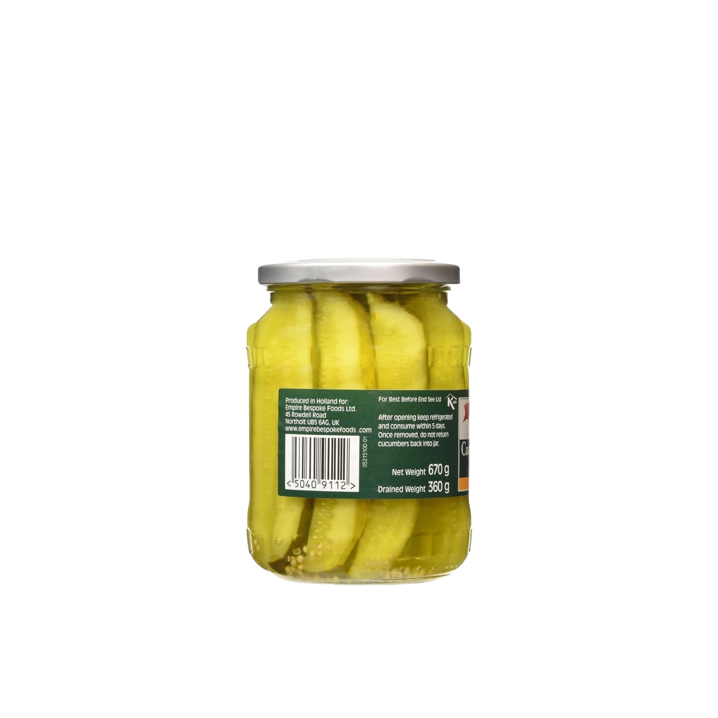 MRS ELSWOOD Cucumber Spears With Dill, 670 g