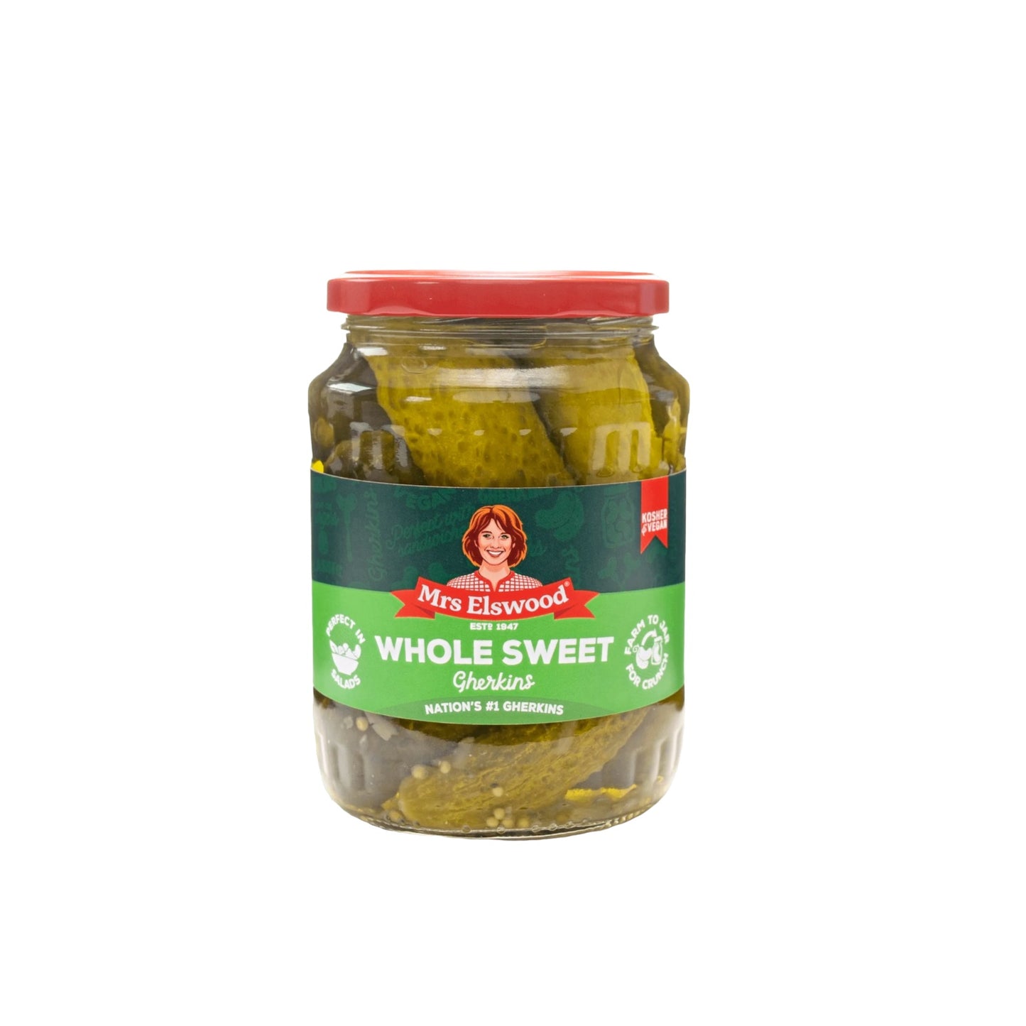 Mrs Elswood Whole Sweet Gherkins