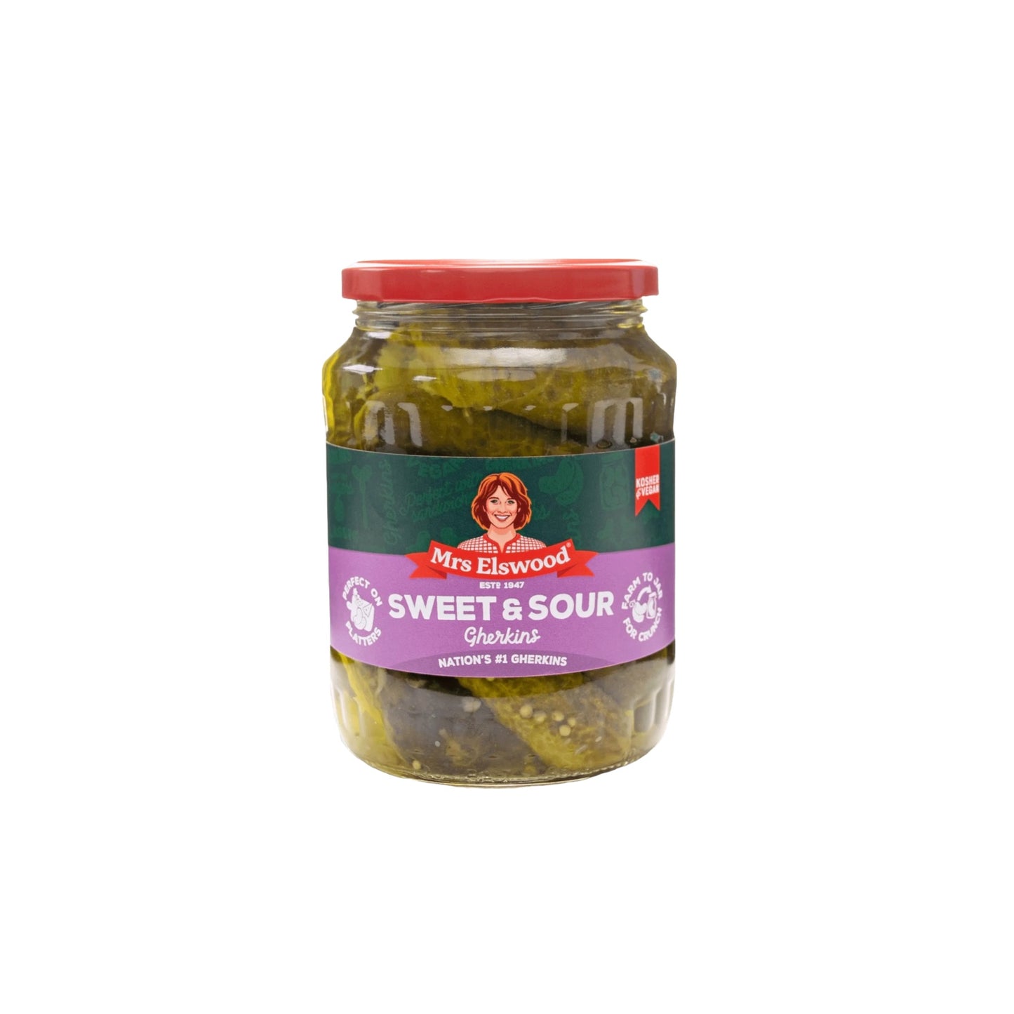 Mrs Elswood Sweet & Sour Gherkins