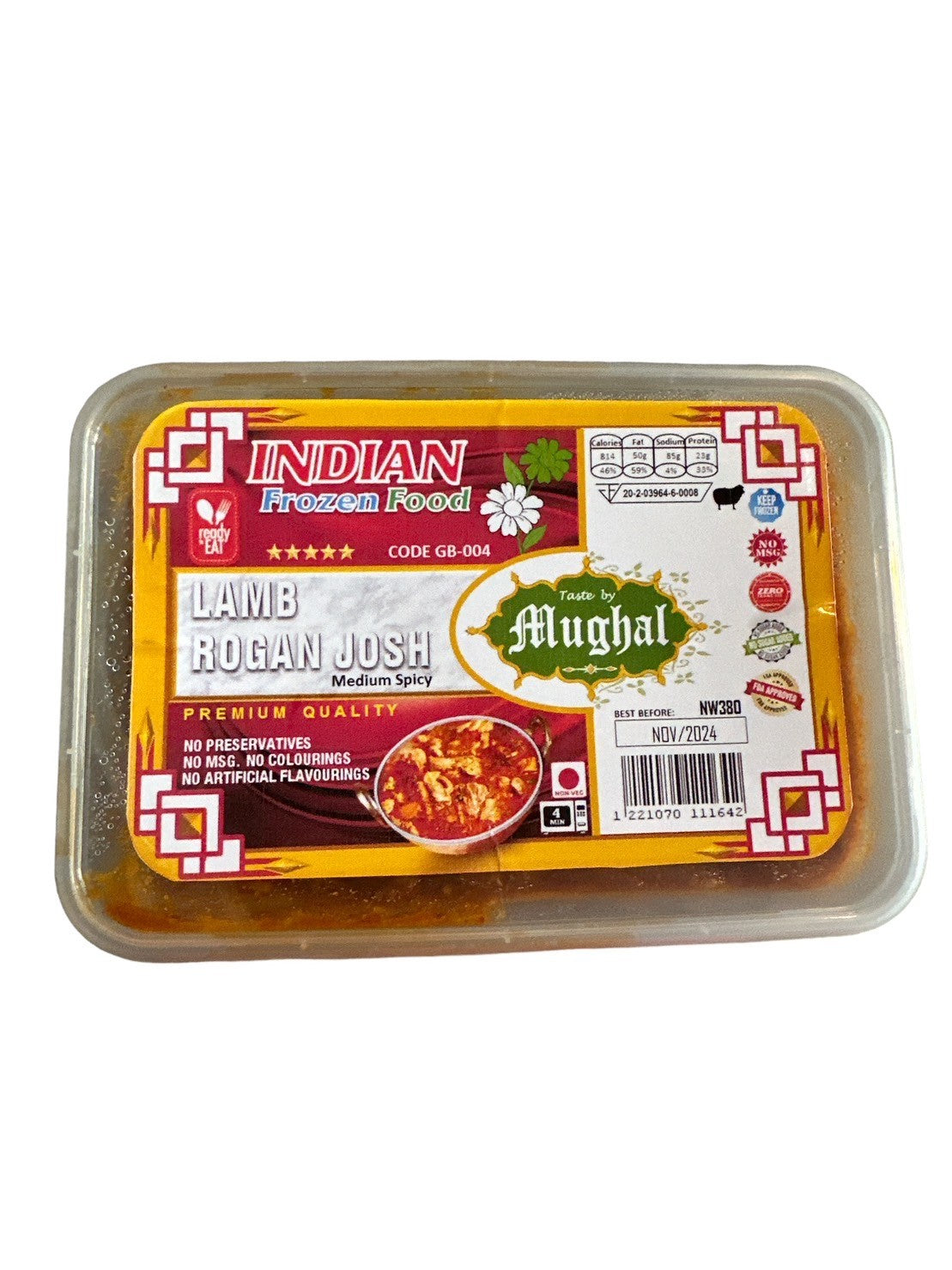 Indian Frozen Food Lamb Rogan Josh