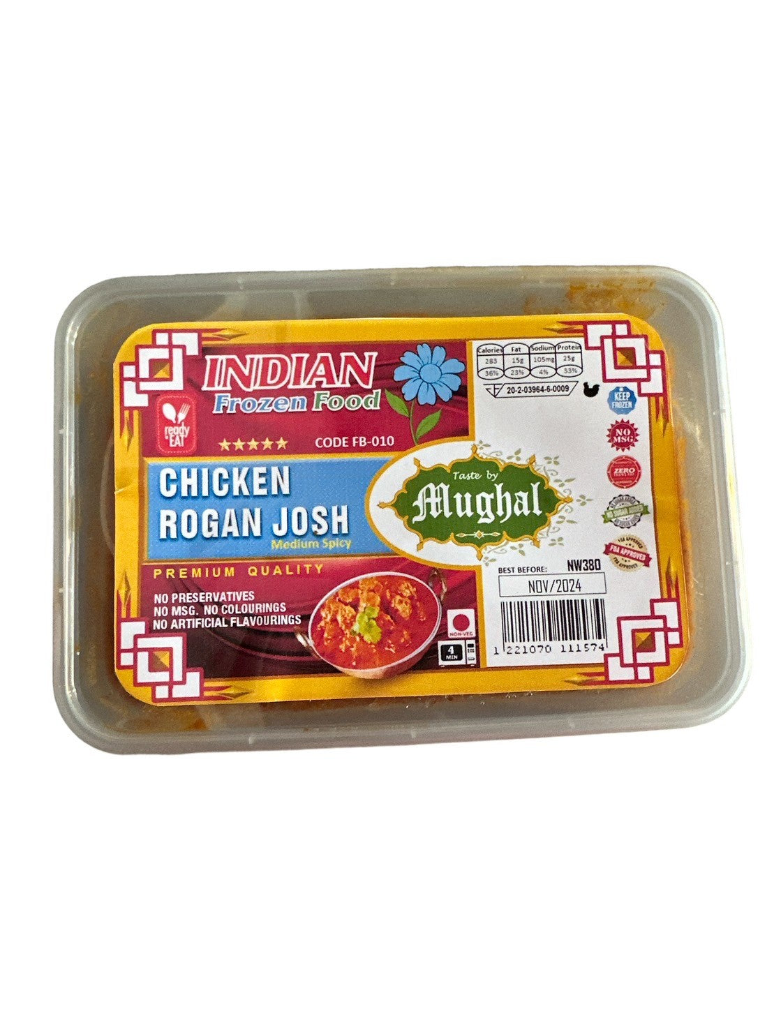 Indian Frozen Food Chicken Rogan Josh