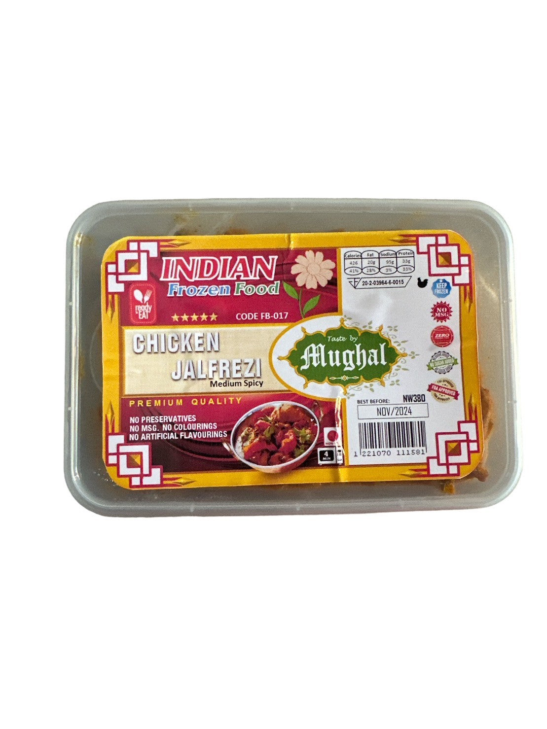 Indian Frozen Food Chicken Jalfrezi