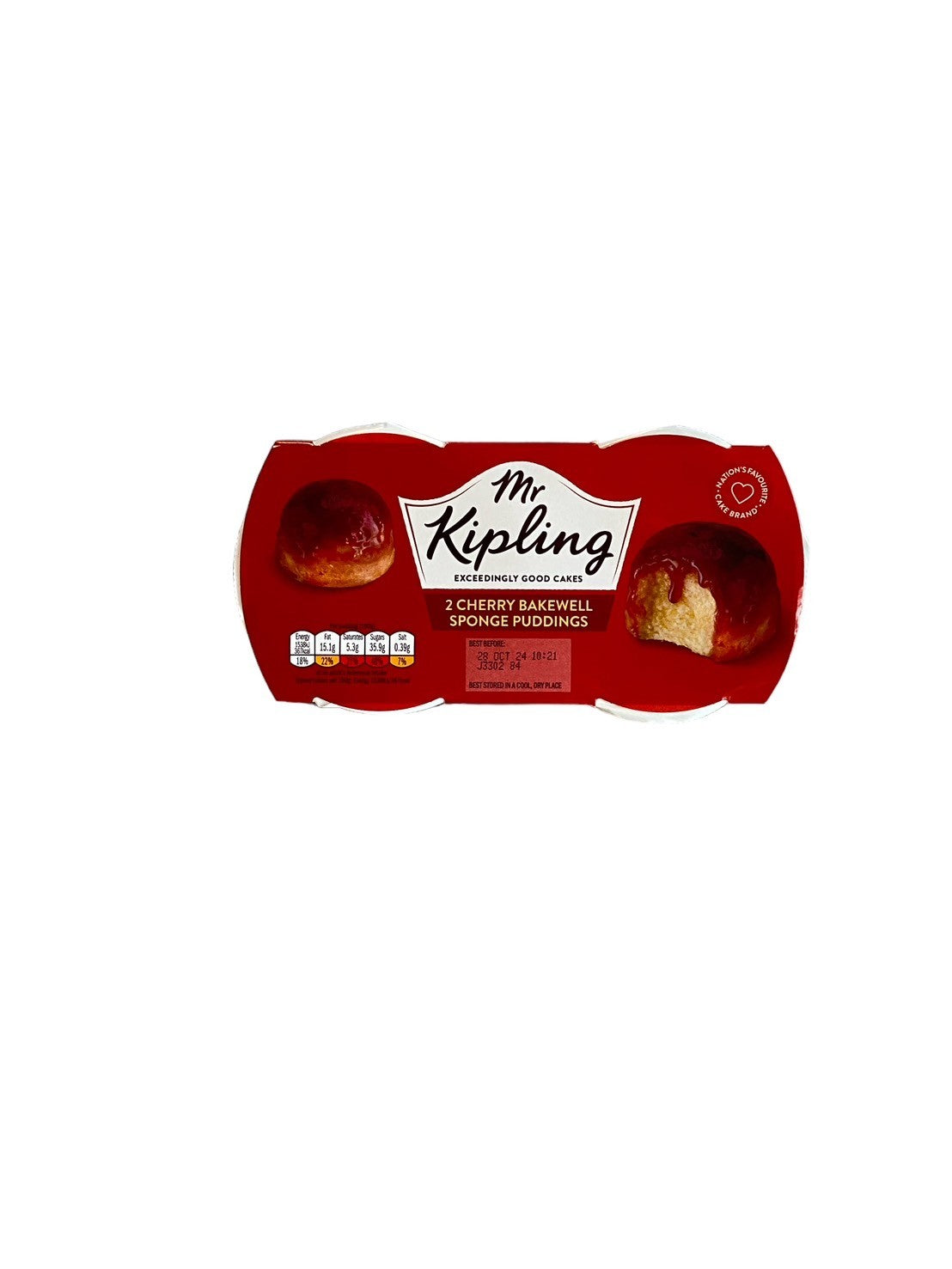 Mr.Kipling Cherry Bakewell Sponge Puddings 2x180g