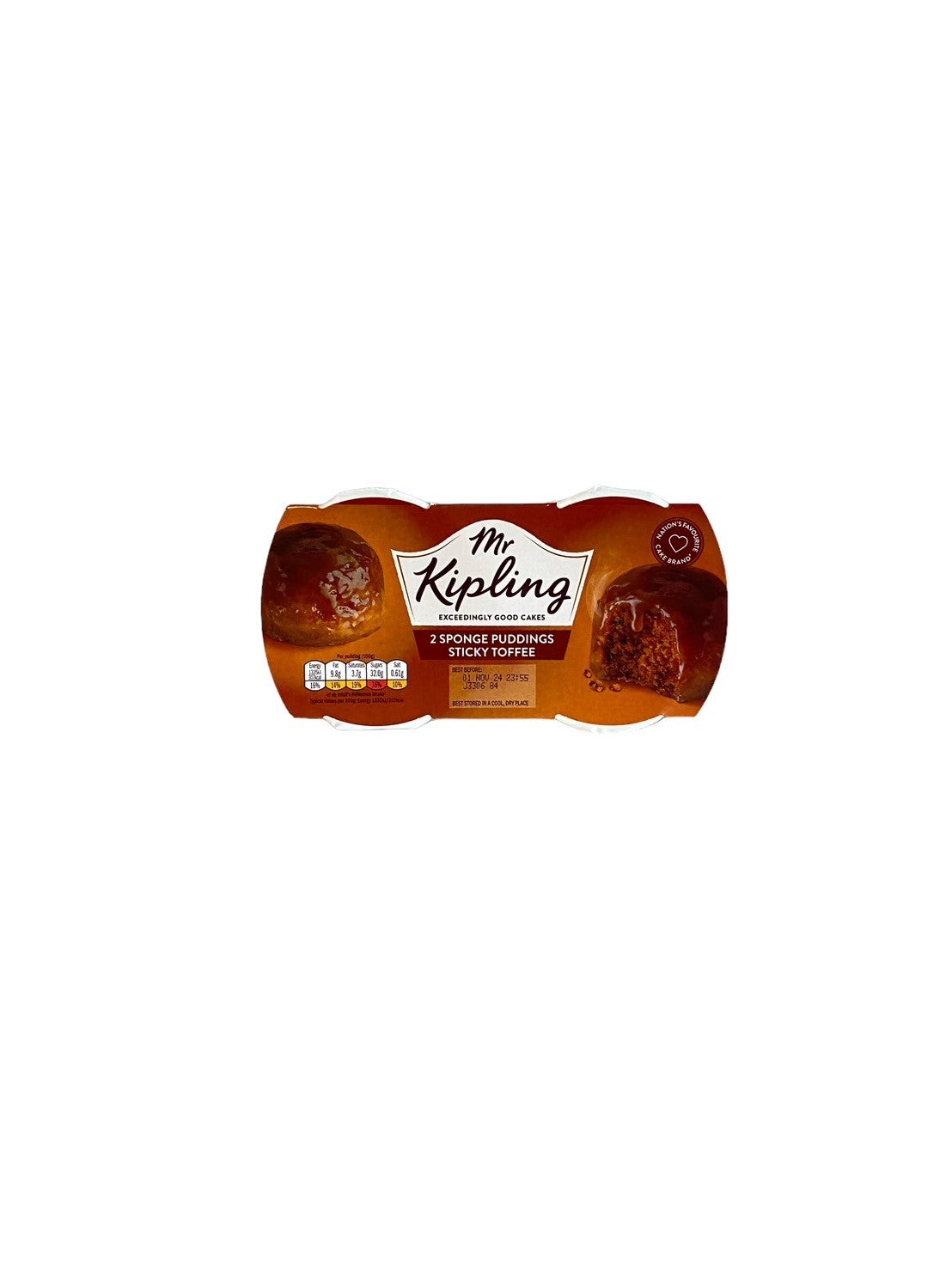 Mr.Kipling Sticky Toffee Sponge Puddings 2x108g