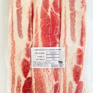 Manston US Premium Style Smoked Streaky Bacon 1kg