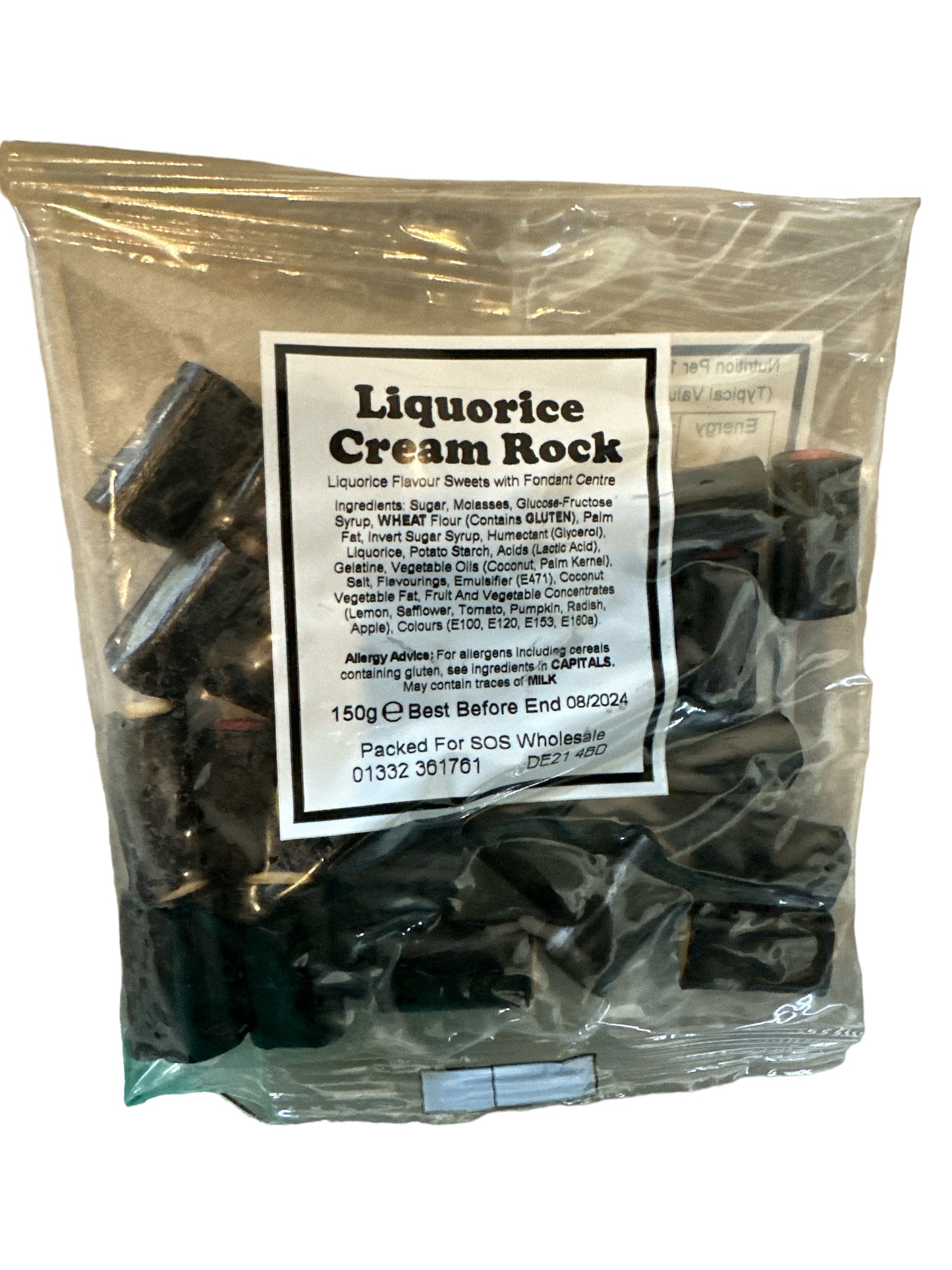 Liquorice Cream Rock 150g